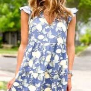 Abercrombie Lemon Mini Dress Large